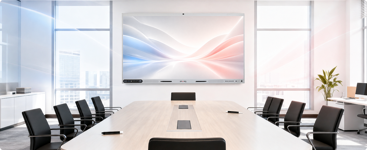 Meeting room with interactive display