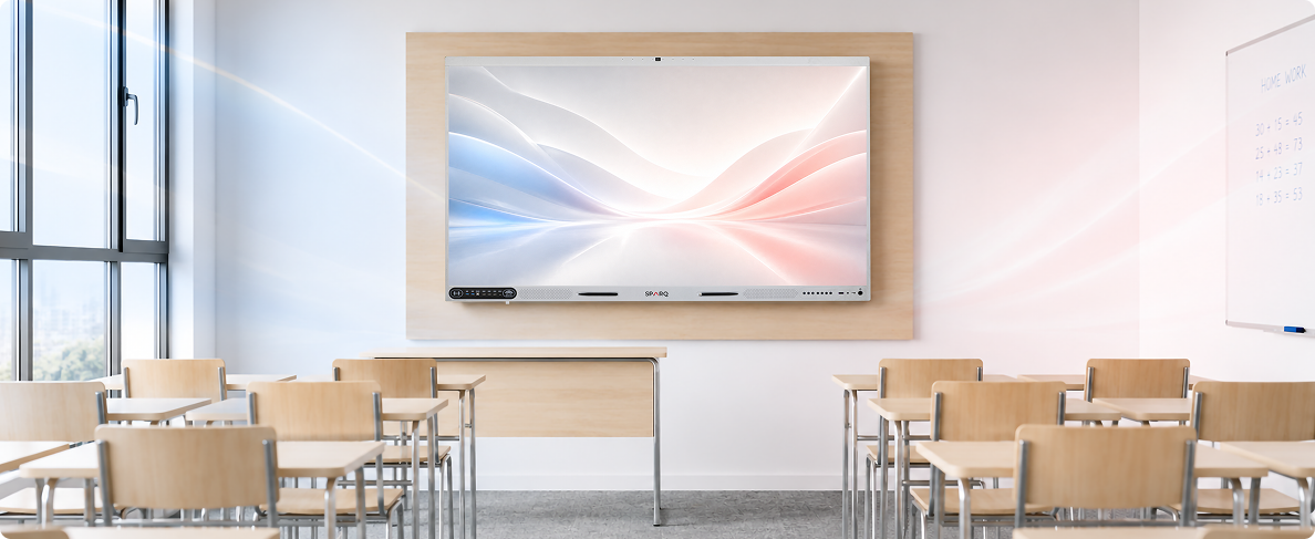 Classroom with interactive whiteboard
